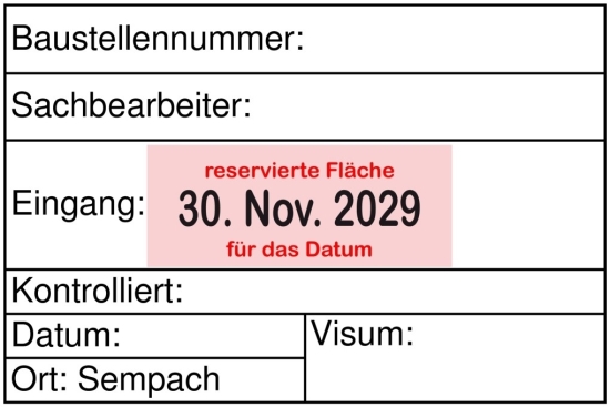 Address stamp without frame