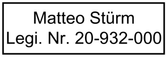 Address stamp with frame