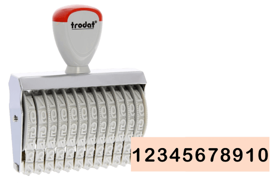 Numeral stamps